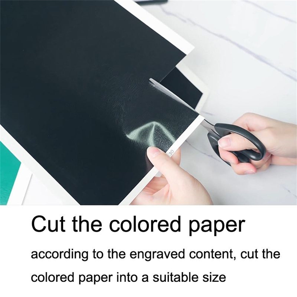 Nuorest 2 Pcs Black Laser Engraving Marking Paper, 15.35x10.63in Laser Color Engraving Paper for Metal, Ceramics (39x27cm)