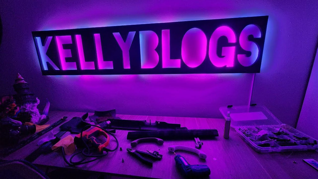 HOW TO make a HUGE CUSTOM SIGN with LED RGB light and laser cutting ACMER P2