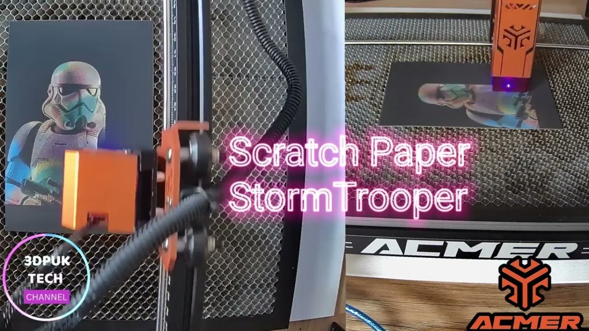 Acmer P1S PRO 6w laser Scratch paper StormTrooper - ACMER