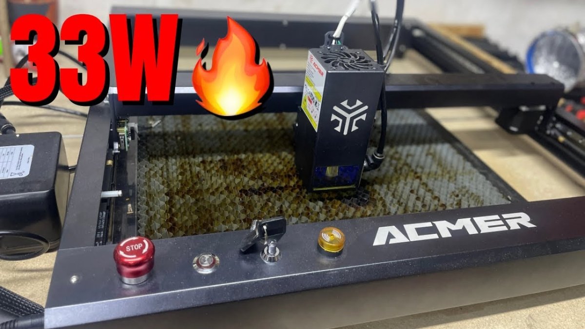 ACMER P2 33W - Laser který řeže NEREZ (0,1mm ale řeže 😉) - ACMER