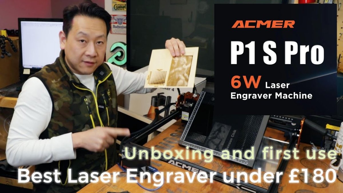Best budget laser engraver 2024 ACMER P1 S Pro first use and review - ACMER