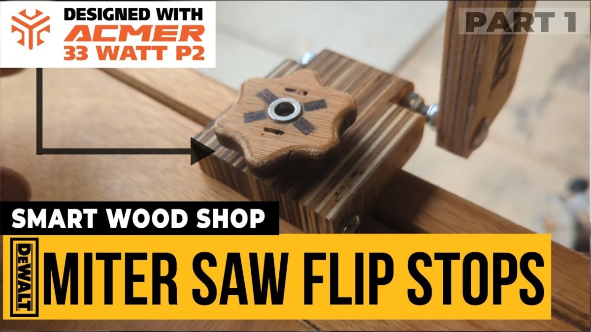 Best Flip Stops For Miter Saw For The Smart Wood Shop Made From Acmer 33 Watt Laser - Part 1 - ACMER