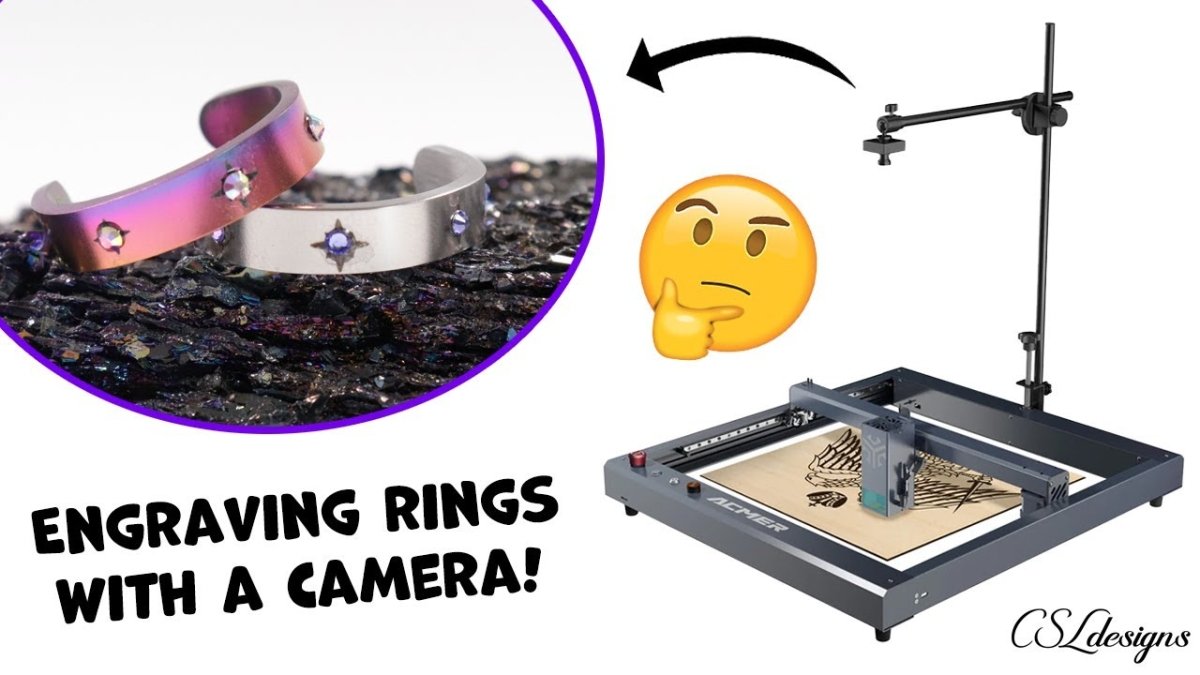 Engraving rings using the Acmer A500 camera for lasers⎮Acmer P2 Laser Engraver and Cutter⎮AD - ACMER