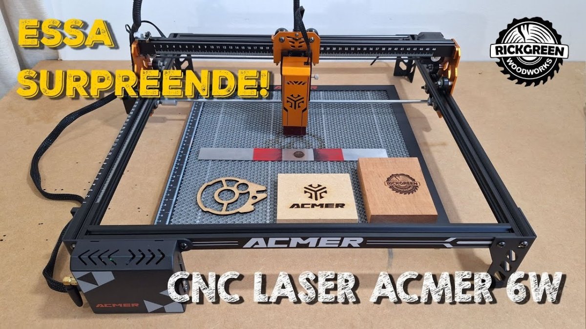 Gravadora Laser Acmer P1 S Pro 6W - Uma gravadora disponível no Brasil que surpreende pela definição - ACMER