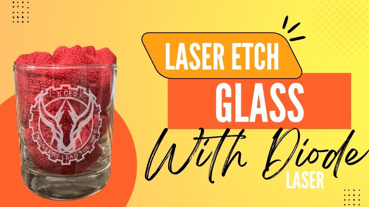 How to Laser Etch Glass Cups on rotary using ACMER P2 33W Diode Laser - ACMER