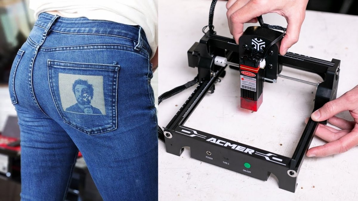 I Put my face on my wife's butt - The World's Smallest Mini Portable Laser Engraver - ACMER