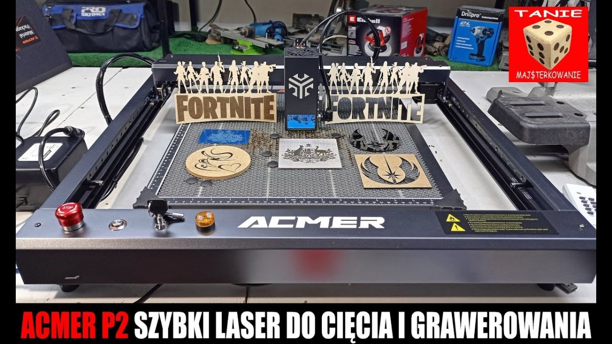 Laser ACMER P2 nie musisz go składać!!! Cięcie i Grawerowanie w Różnych Materiałach - ACMER