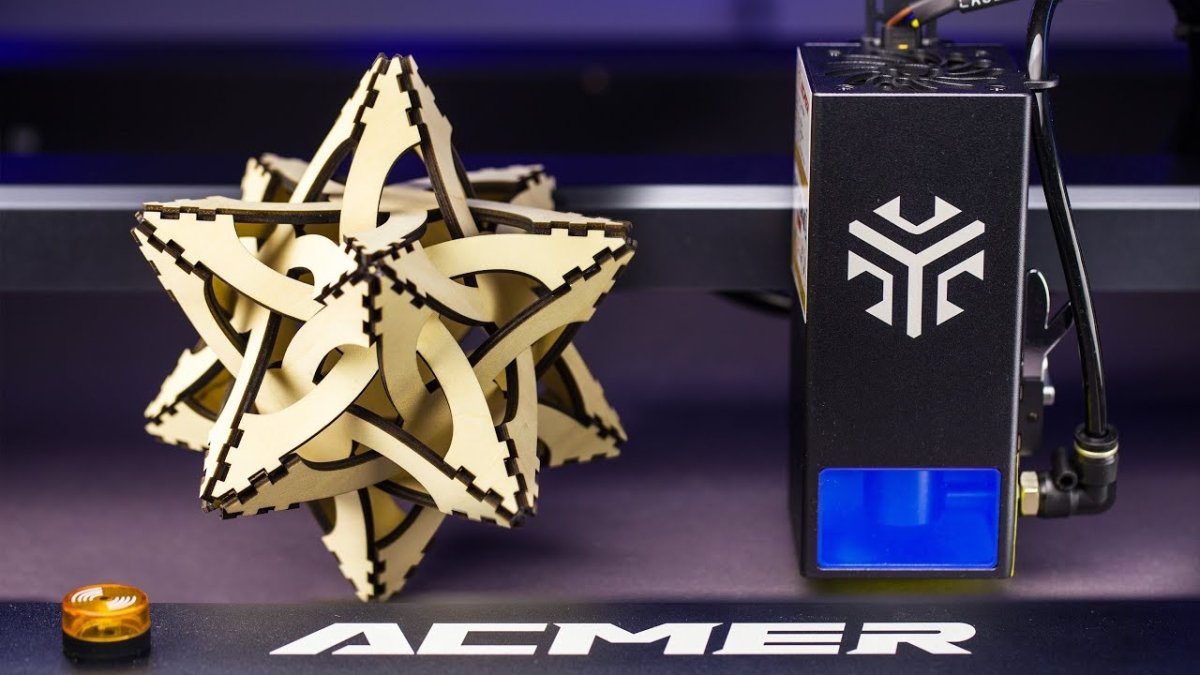Making and solving a difficult 12 piece puzzle with ACMER 33W - ACMER