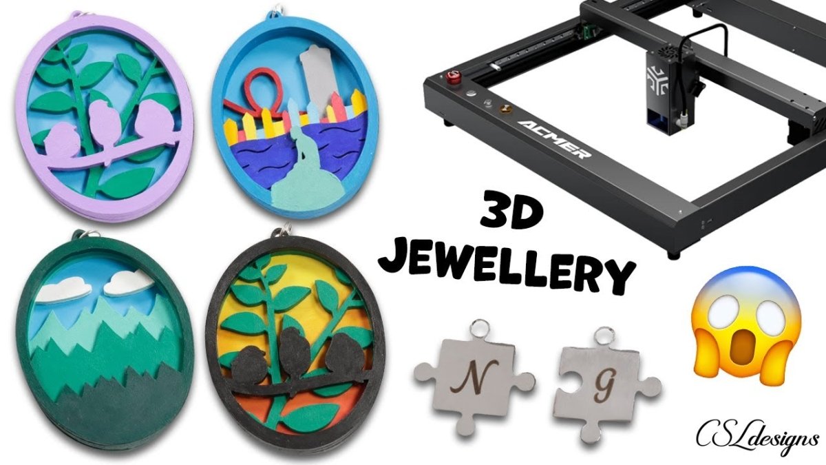 Making cool 3D scenes with the Acmer P2 Laser Engraver and Cutter machine | Laser Engraver Review - ACMER
