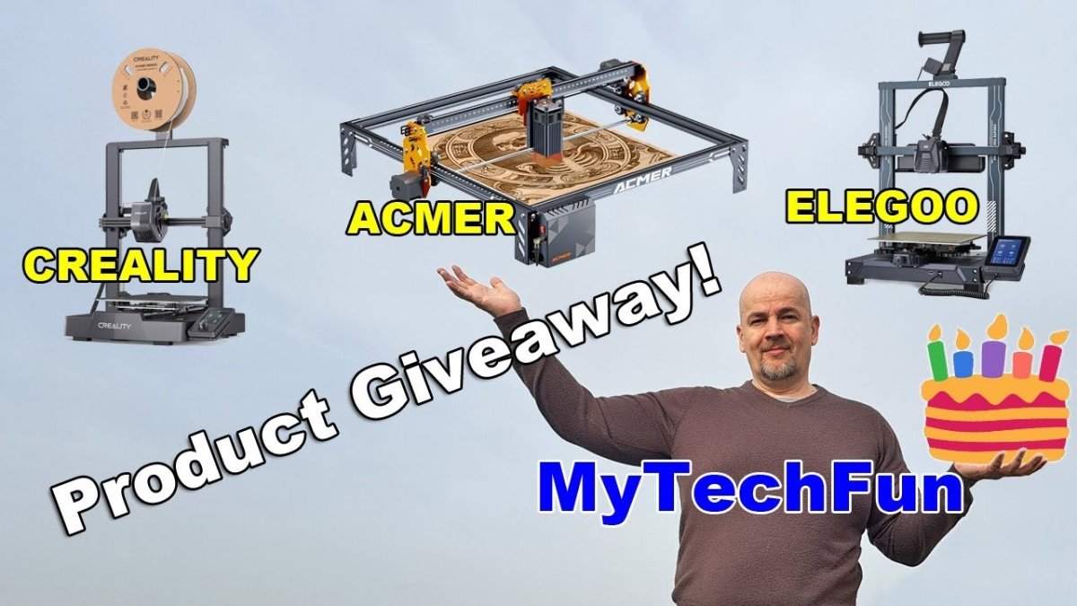 Product giveaway on MyTechFun Youtube channel - by Acmer, Creality and Elegoo - ACMER