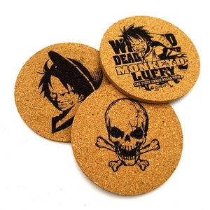 10PCS Laser Engraving Natural Cork Coasters 10cm Round Wooden Coasters