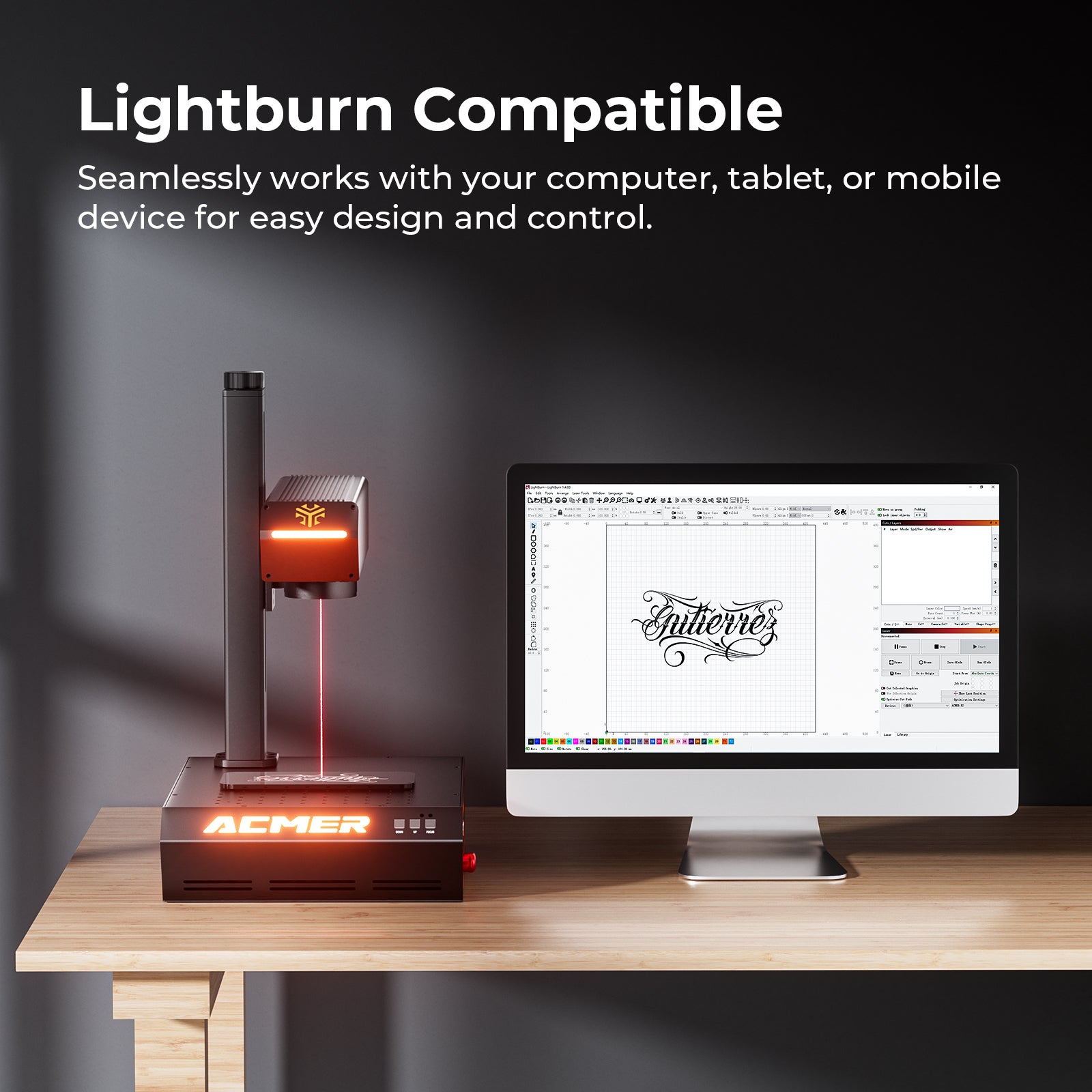 ACMER 20–60W Compact Fiber Laser Engraver – Standard & MOPA Options