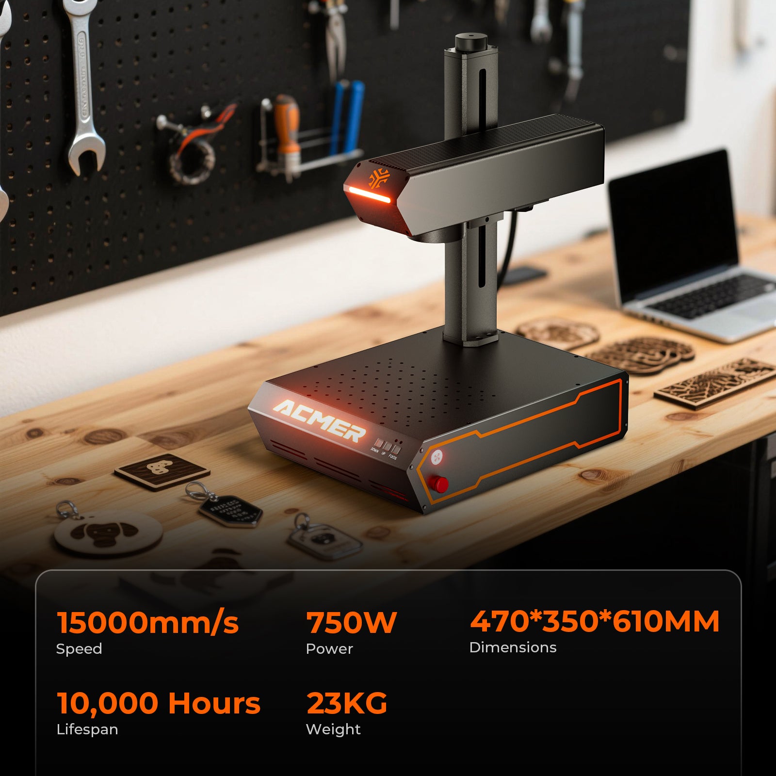 ACMER 20–60W Compact Fiber Laser Engraver – Standard & MOPA Options