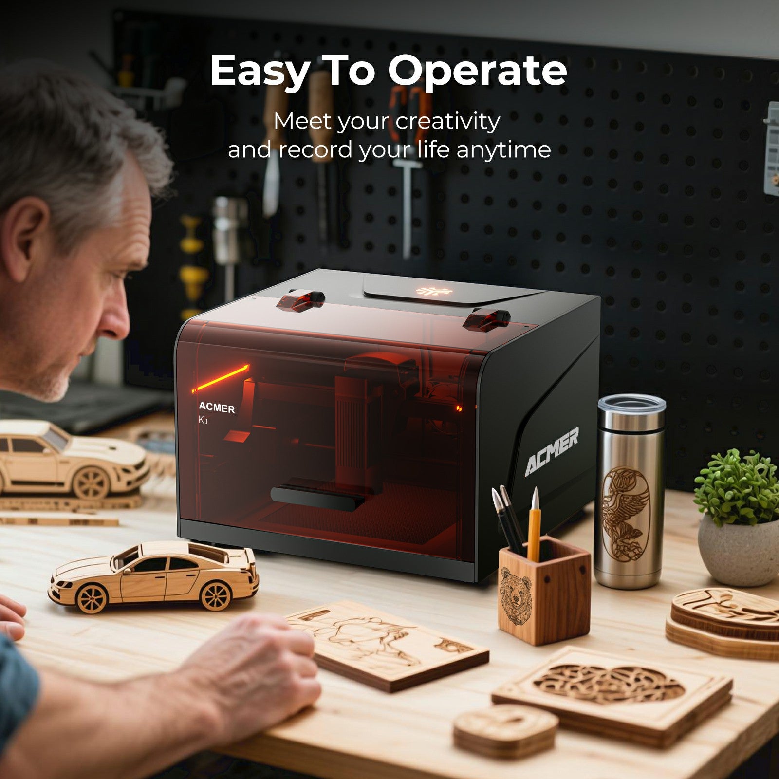 ACMER K1 Enclosed Portable Laser Engraver（Pre-Sale）