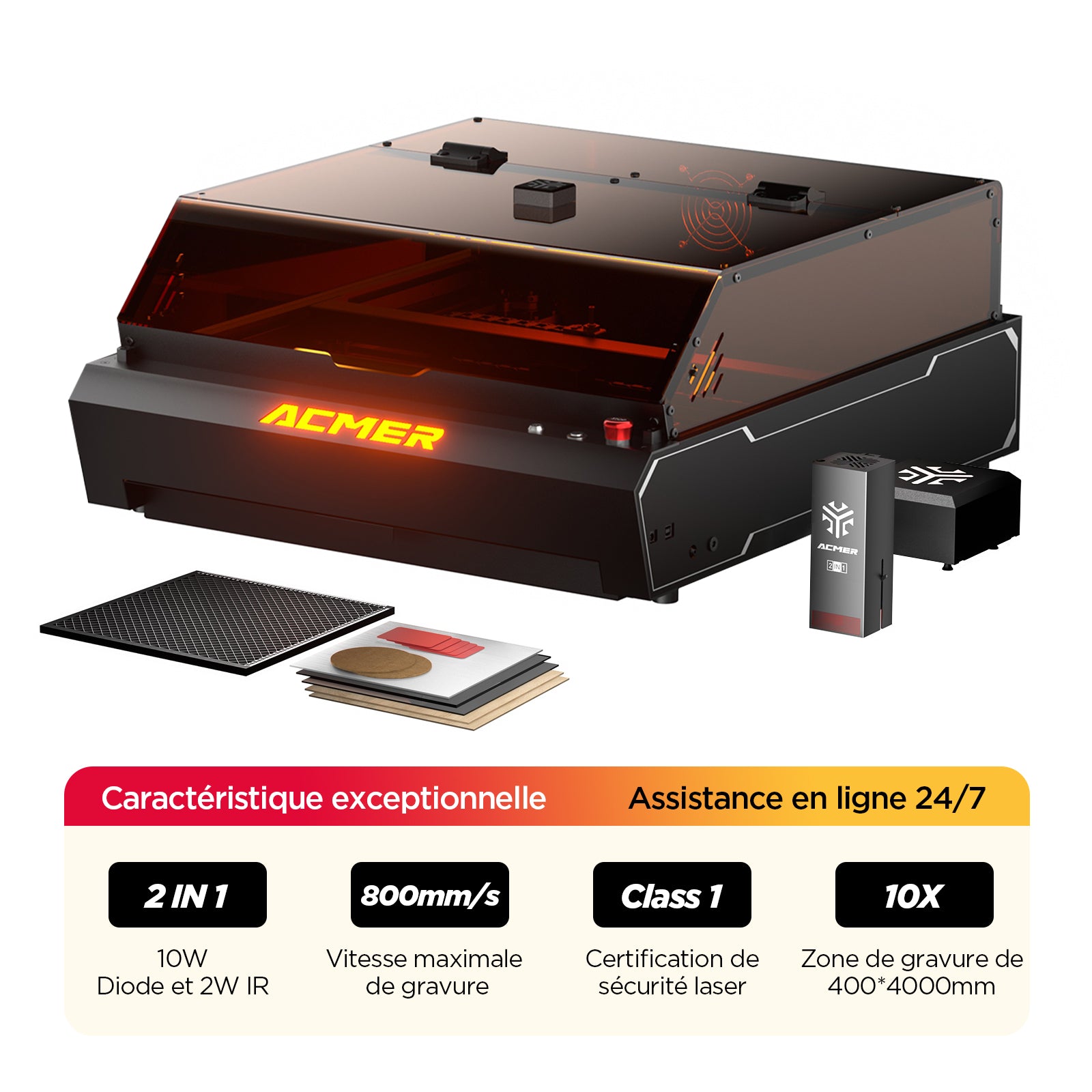 ACMER P3 IR＆Diode Enclosed Dual Laser Engraver（通用版）