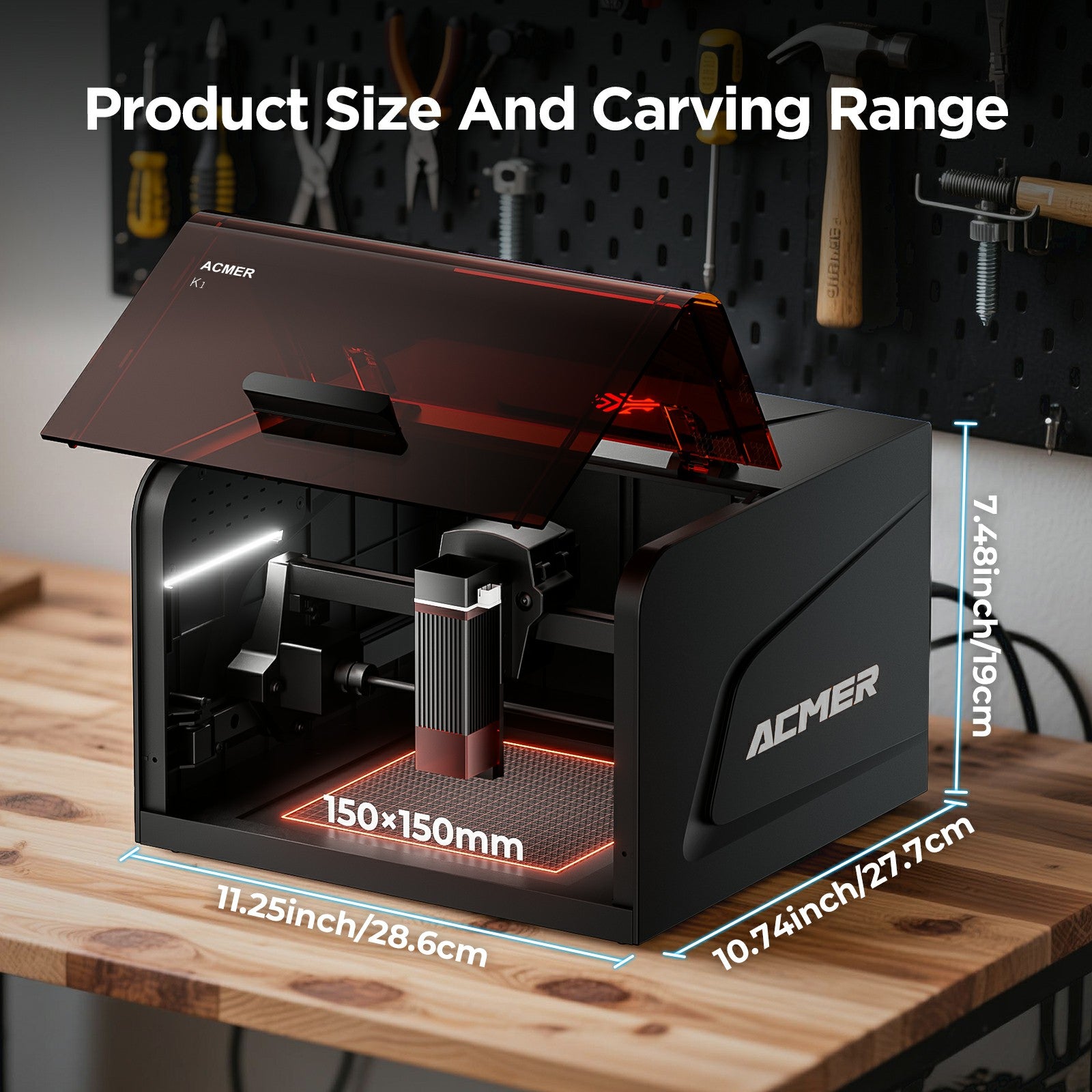 ACMER K1 Enclosed Portable Laser Engraver（Pre-Sale）