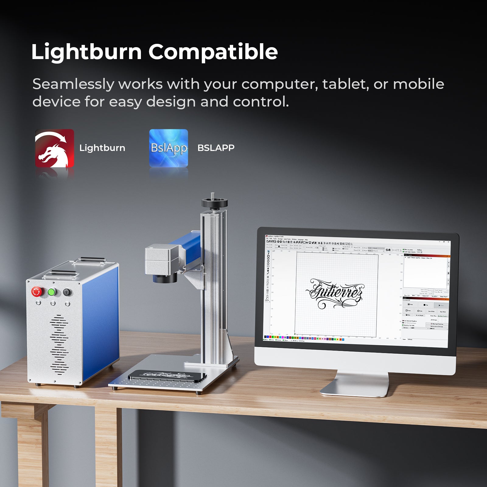 ACMER 30–100W Split Fiber Laser Engraver – High Precision Engraving & Color Marking Options