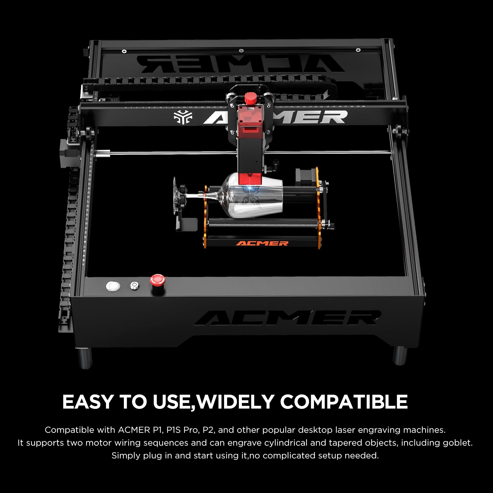 ACMER M2 Rotary Roller Y-axis 360° Rotating