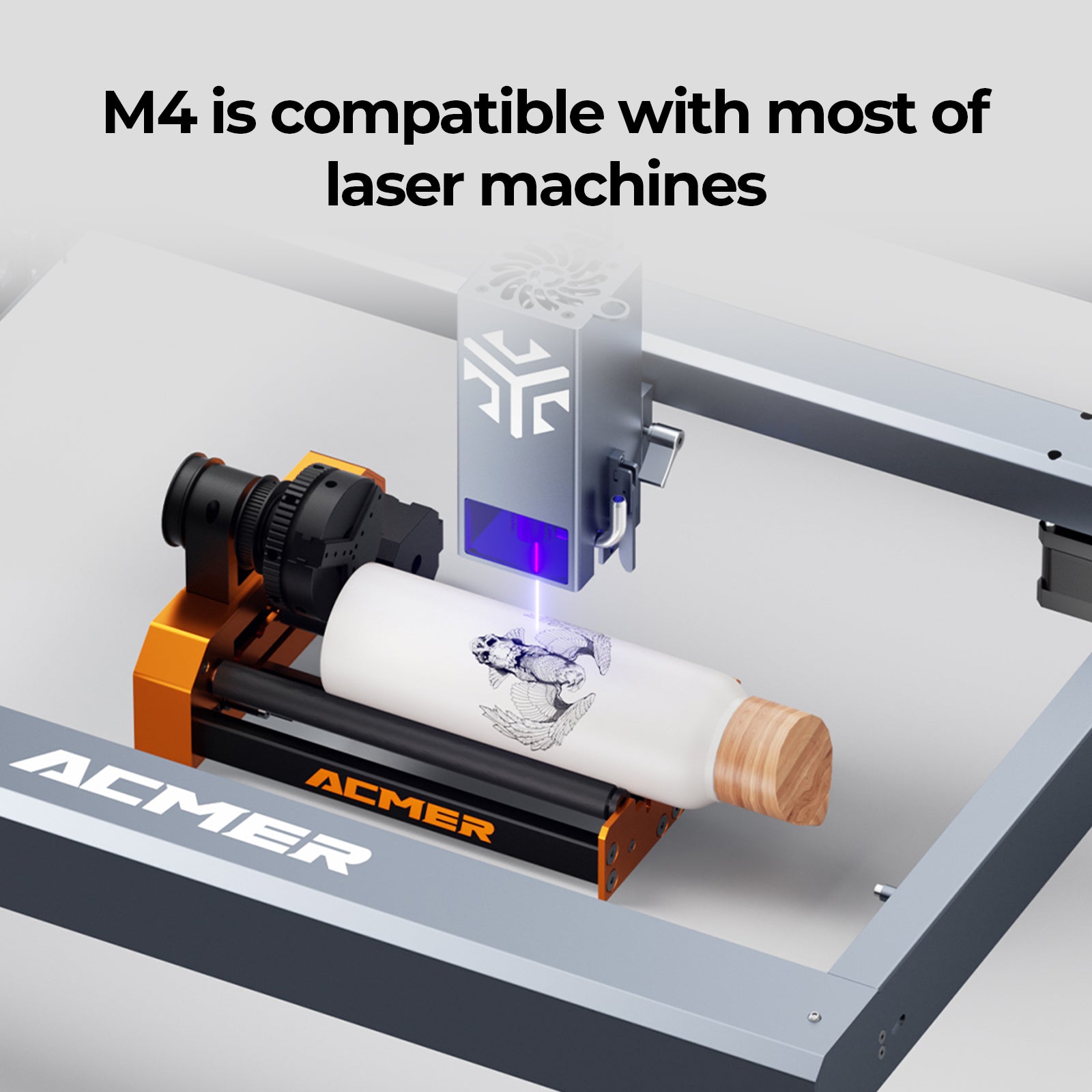 ACMER M4 4IN1 Laser Chuck Rotary Roller