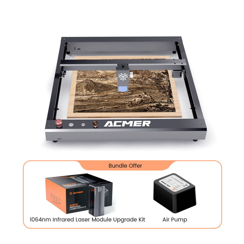 ACMER P2 10w laser machine and Infrared laser module upgrade kit