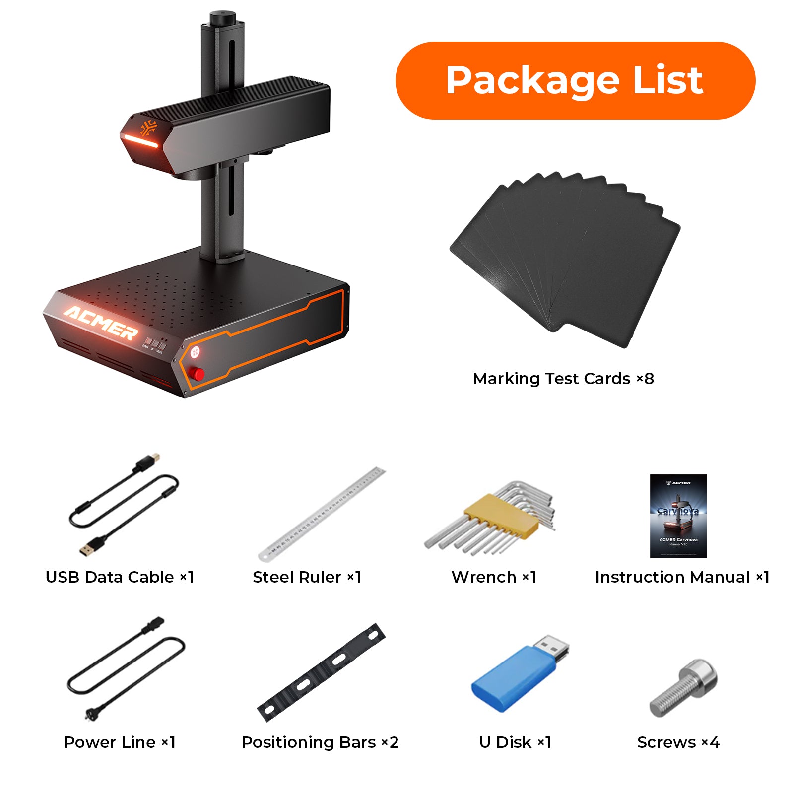 ACMER PM 20-60W Fiber＆MOPA Laser Marking Machine