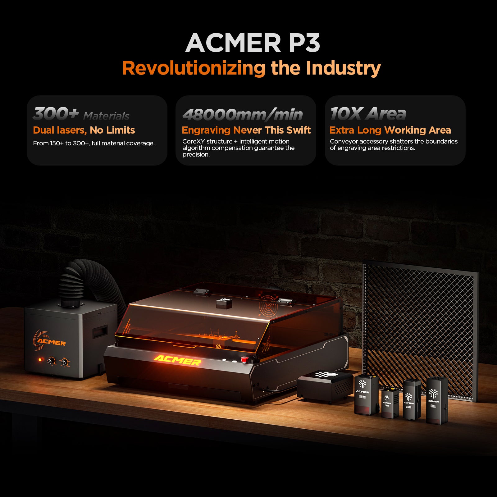 ACMER P3 IR＆Diode Enclosed Dual Laser Engraver