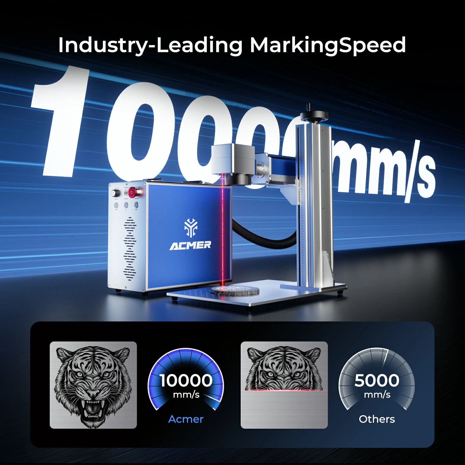 ACMER SM Best Budget Fiber MOPA Split Laser Marking Machine