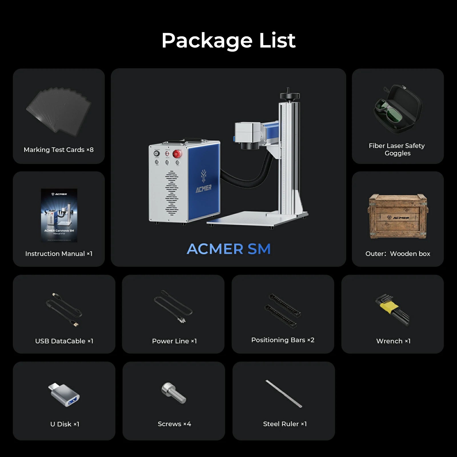 ACMER SM Best Budget Fiber MOPA Split Laser Marking Machine