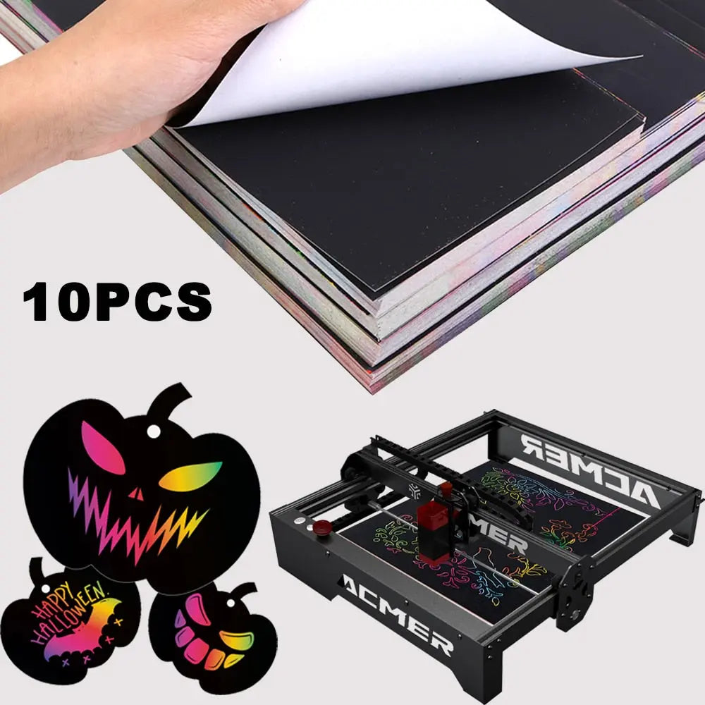 Creative Rainbow Scratch Art Paper For Laser Engraver Machine Material Acmer