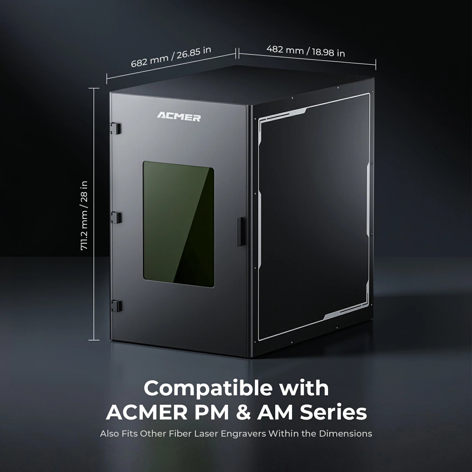 ACMER Fiber Laser Safety Enclosure with OD6+ Optical Protection & Magnetic Door Latch (Pre-order)
