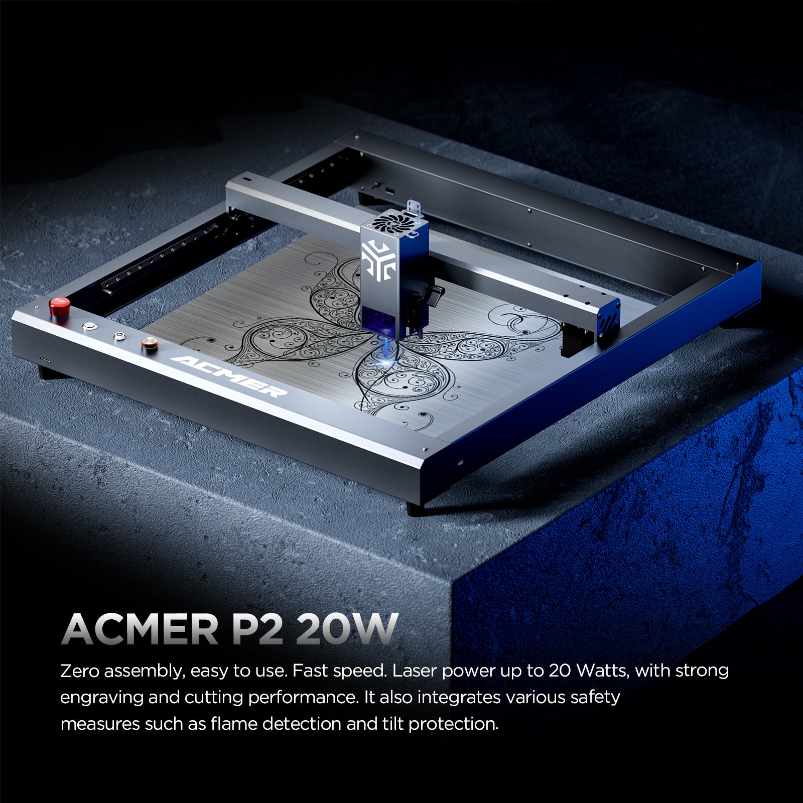 Official Refurbished-ACMER P2 20W Laser Engraver Cutting Machine