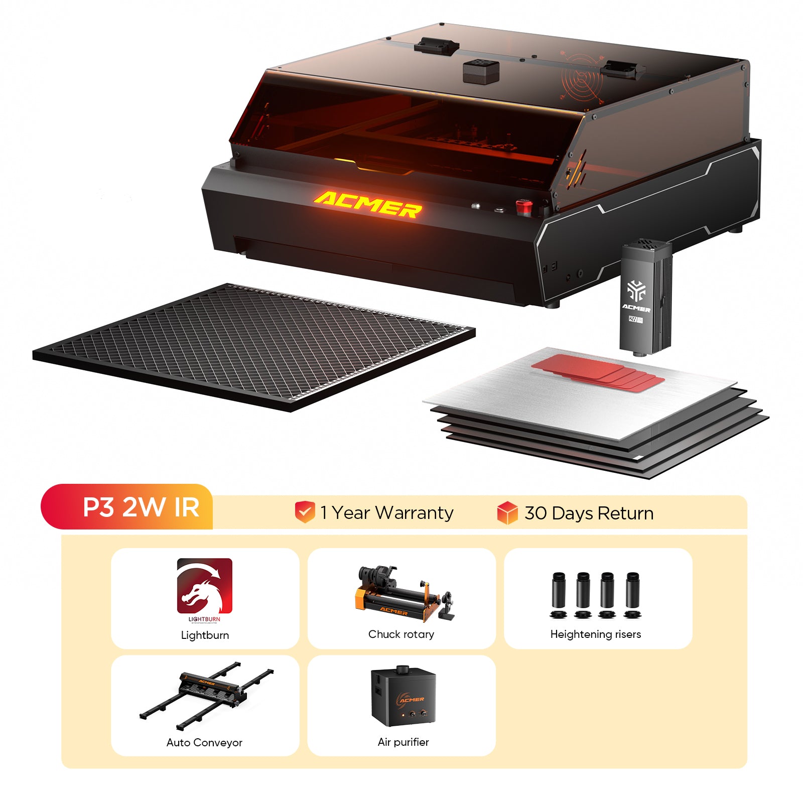 ACMER P3 48W Diode Enclosed Laser Engraver