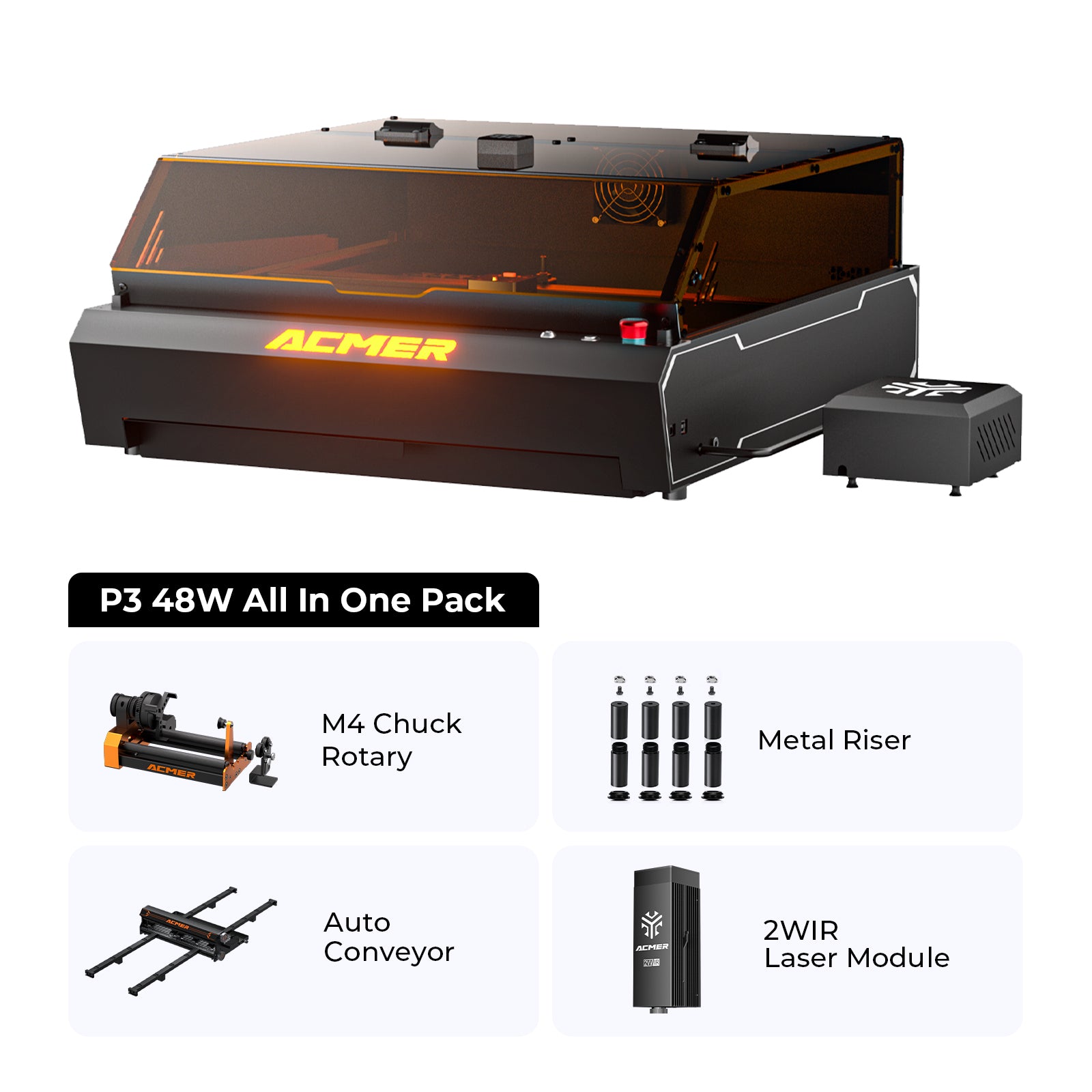 ACMER P3 48W Diode Enclosed Laser Engraver
