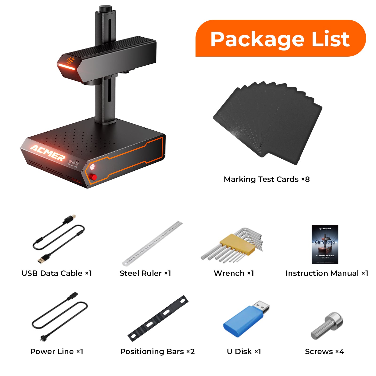 ACMER 30–100W Fiber Laser Engraver – Standard & MOPA Options, Large Work Area