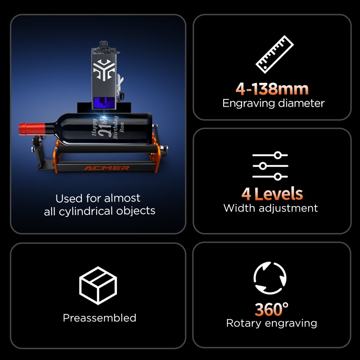 ACMER M2 Laser Rotary Roller - ACMER