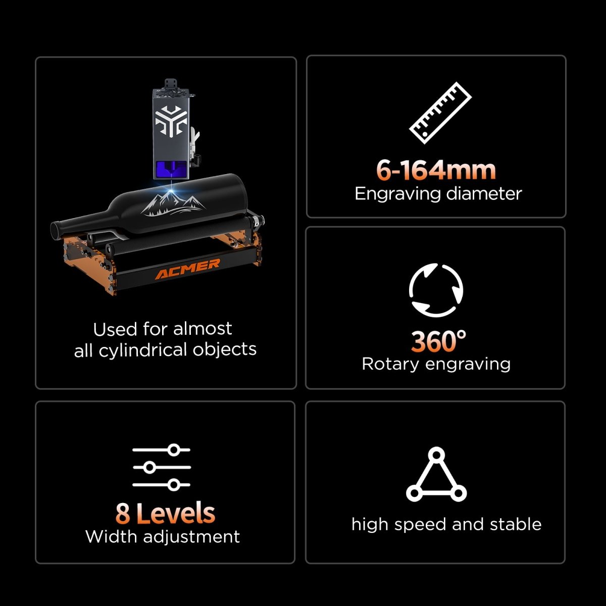 ACMER M3 8 - levels Laser Rotary Roller - ACMER