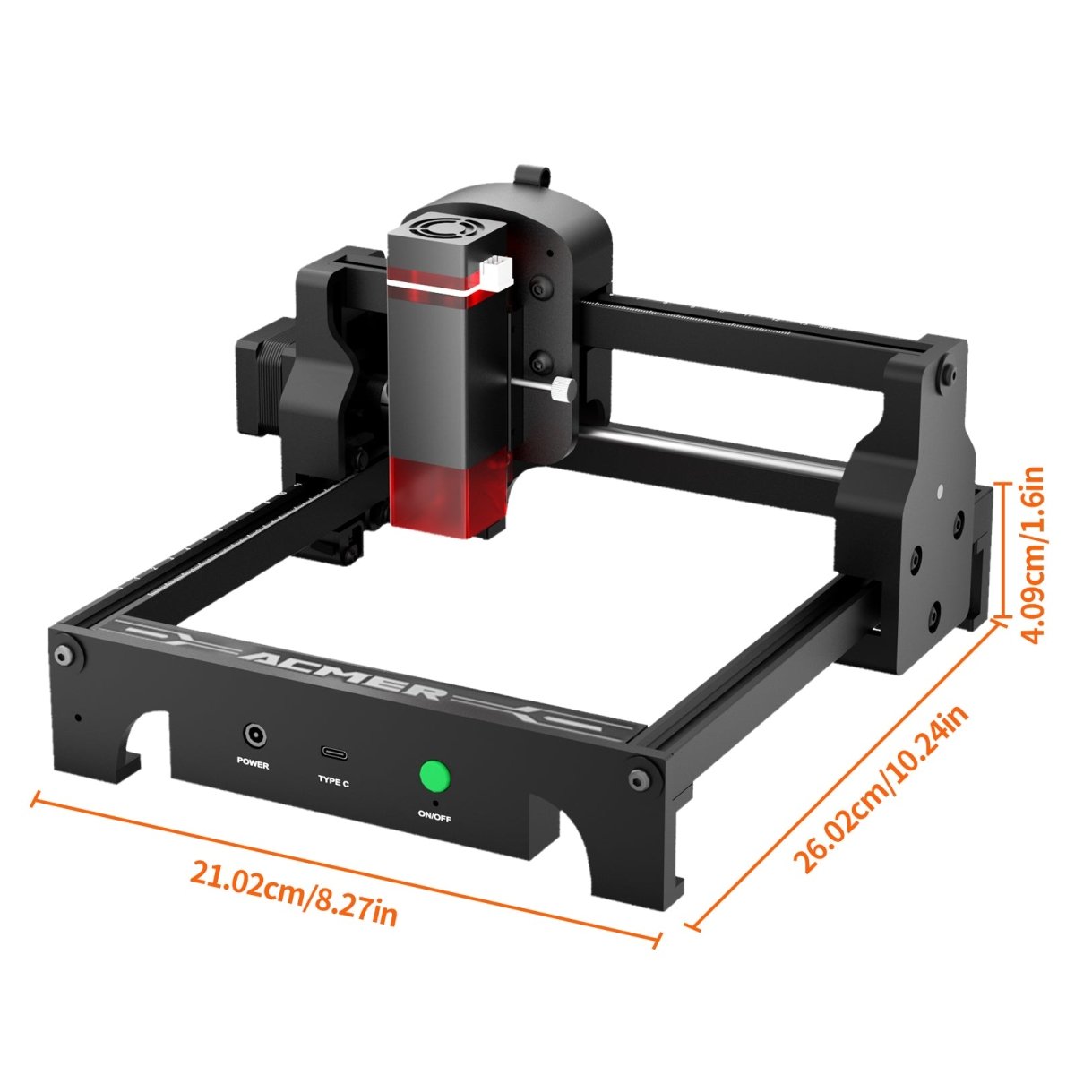 Acmer S1 Laser Engraver Machine, 2.5W(2500mW) High Precision Laser Cutter and Engraving Machine, 130x130mm Working Area for Wood and Metal, DIY Laser Engraver - ACMER