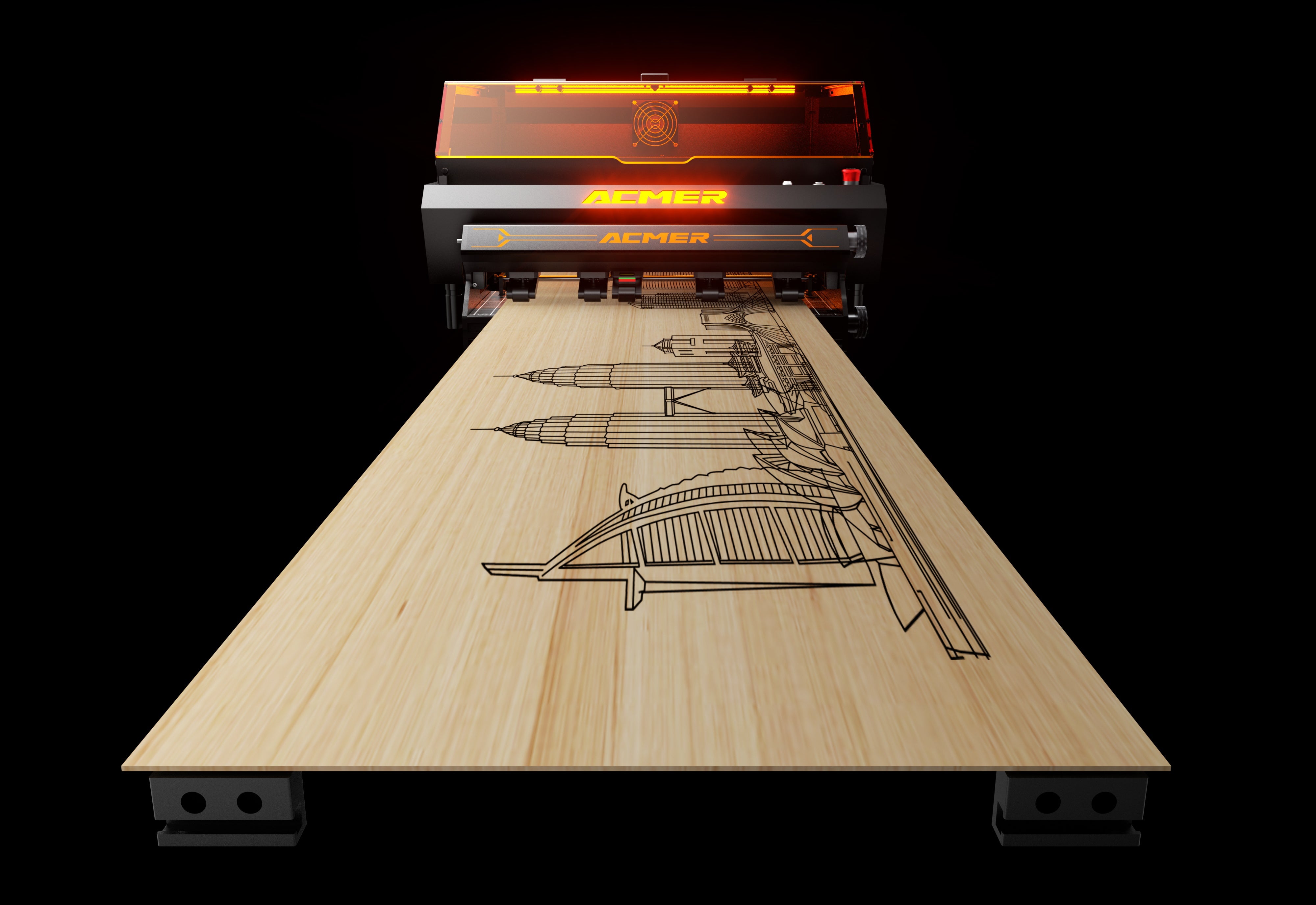 ACMER Auto Conveyor Feeder-Unlimited Y-axis Engraving