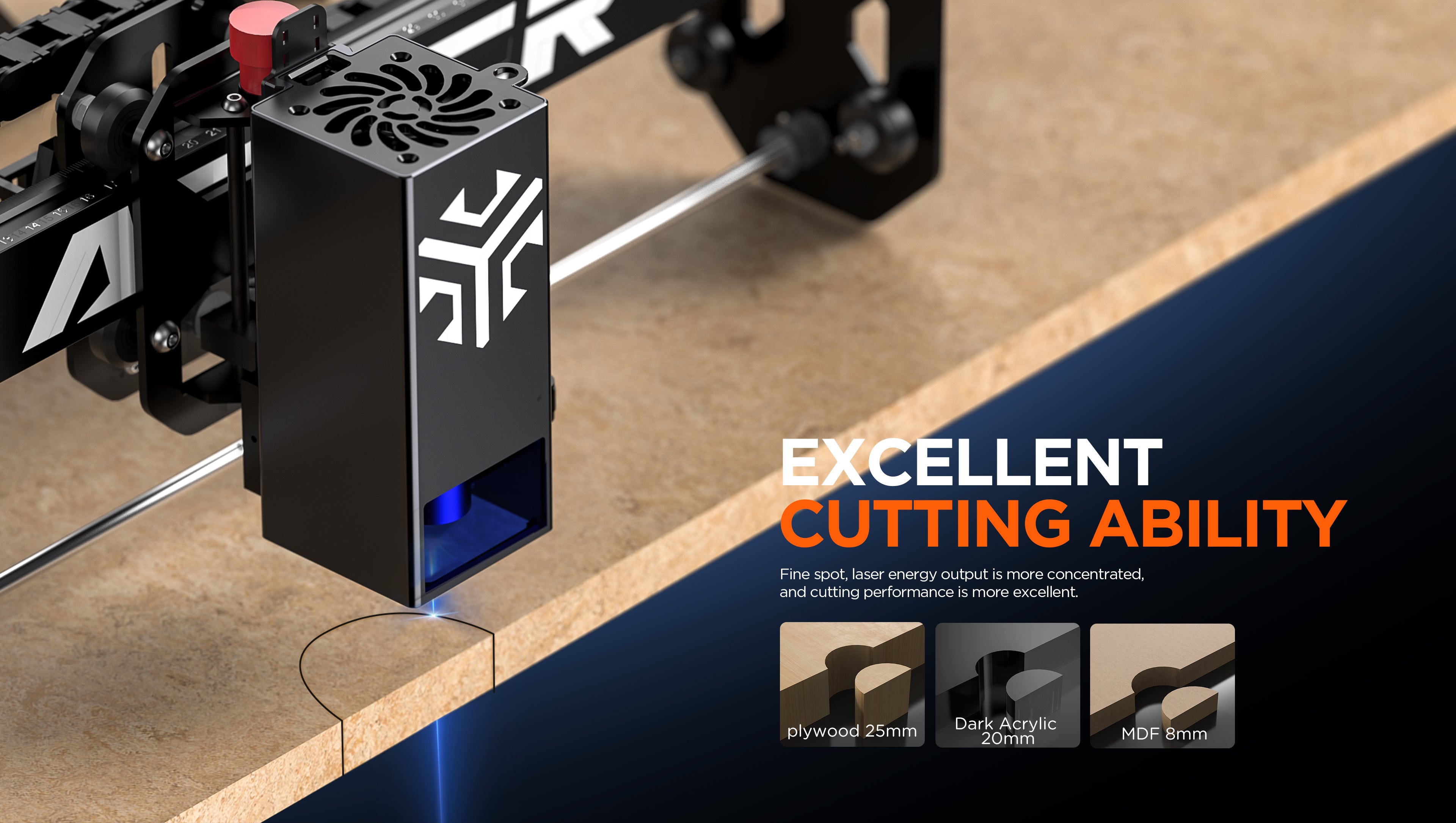 ACMER P1 10W Laser Engraver Cutting Machine-cutting ability