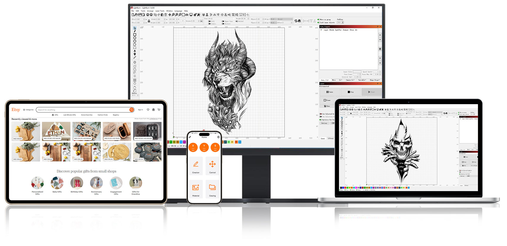 ACMER P3 IR & Diode Dual Laser Engraver-100% compatible lightburn,lasergrbl and acmer app