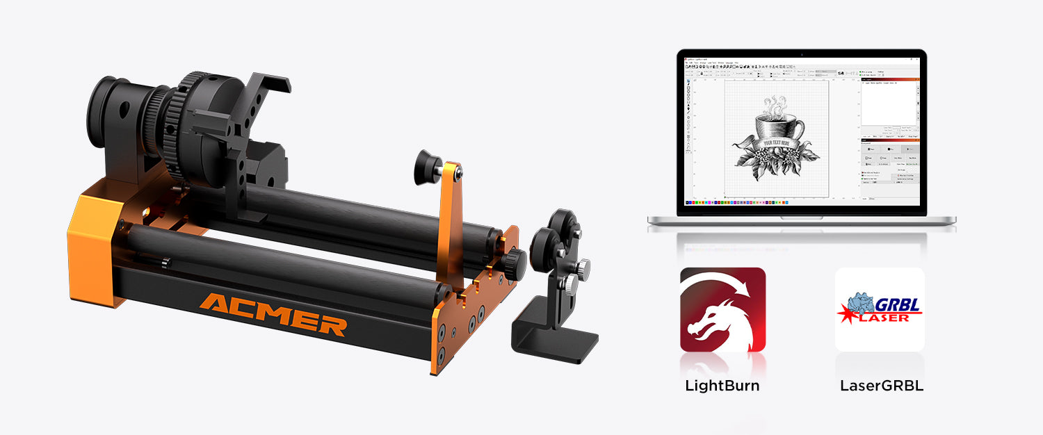 ACMER M4 4IN1 Laser Chuck Rotary Roller