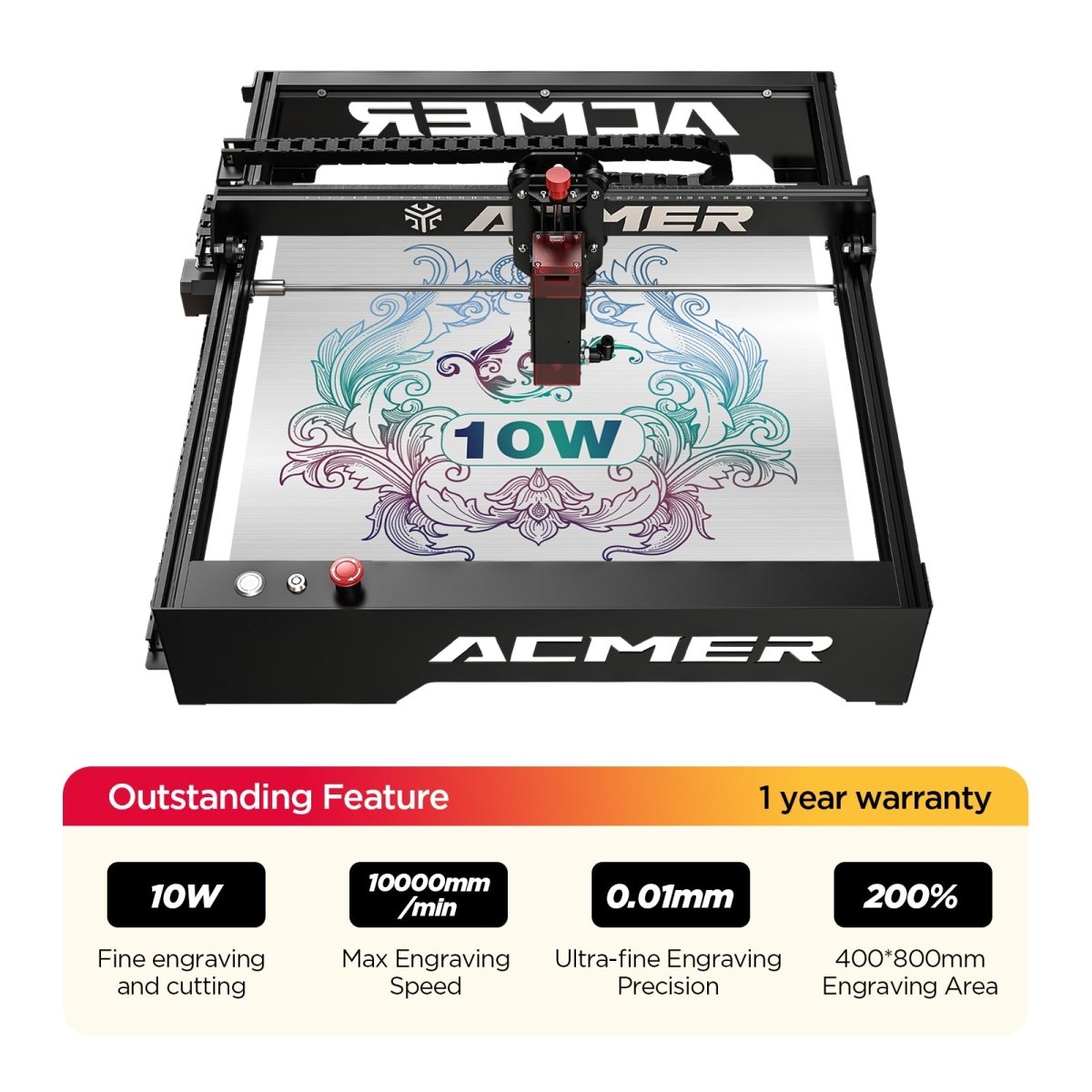 Official Refurbished - ACMER P1 10W Laser Engraver Cutting Machine - ACMER