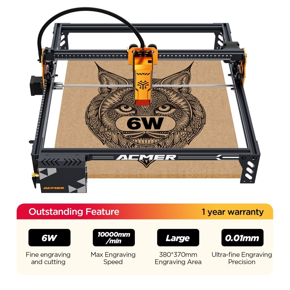 Official Refurbished - ACMER P1 S pro 6w Laser Engraver Machine - ACMER