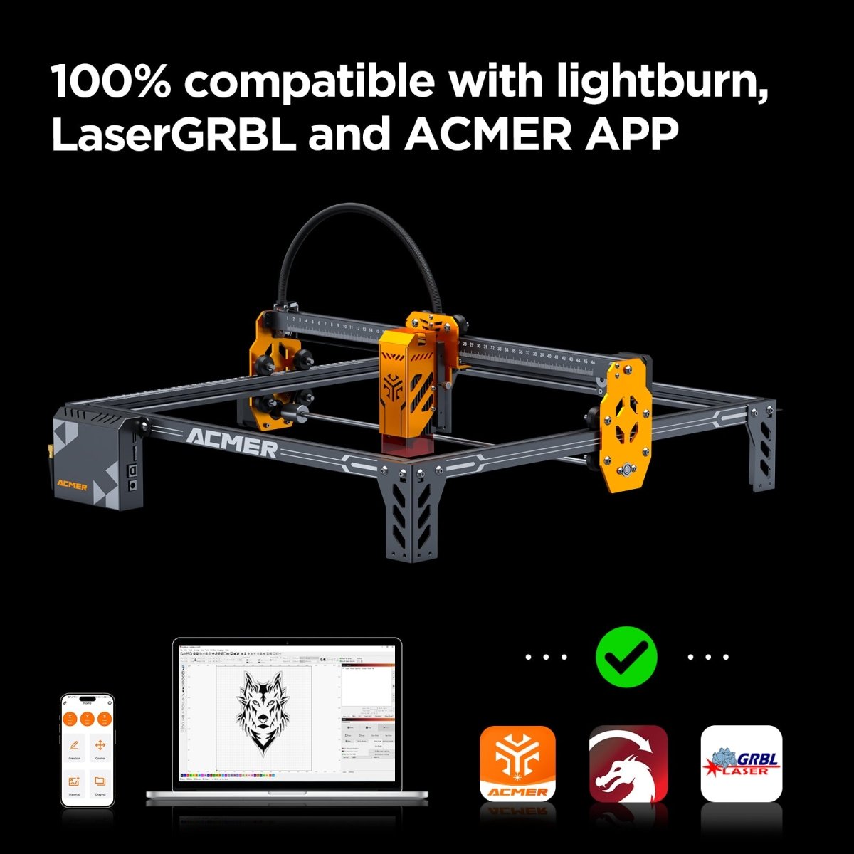 Official Refurbished - ACMER P1 S pro 6w Laser Engraver Machine - ACMER