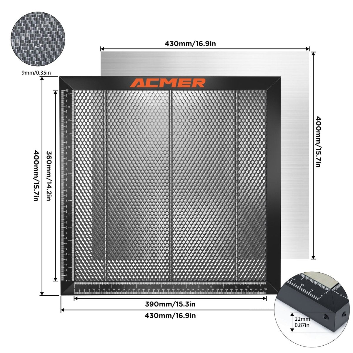 Official Refurbished - E10 Honeycomb Laser Bed with Pins - ACMER