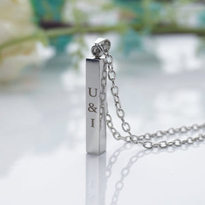 Personalized Engraved Bar Necklace - ACMER