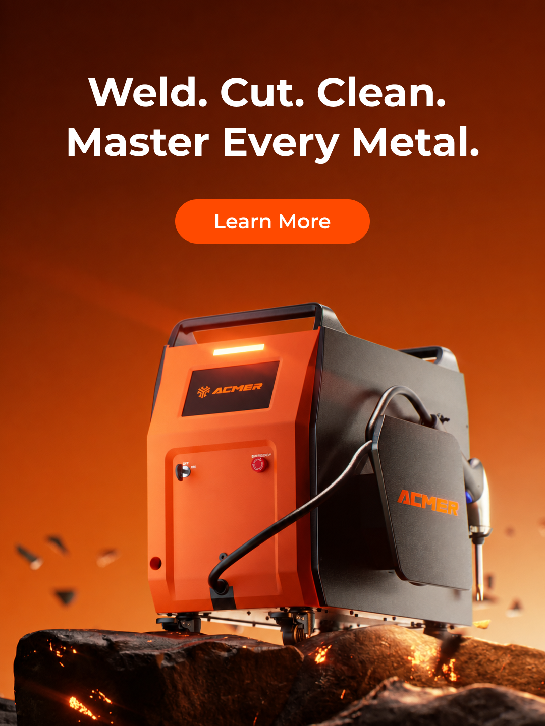 ACMER XMetal fiber laser welder, cutter and cleaner