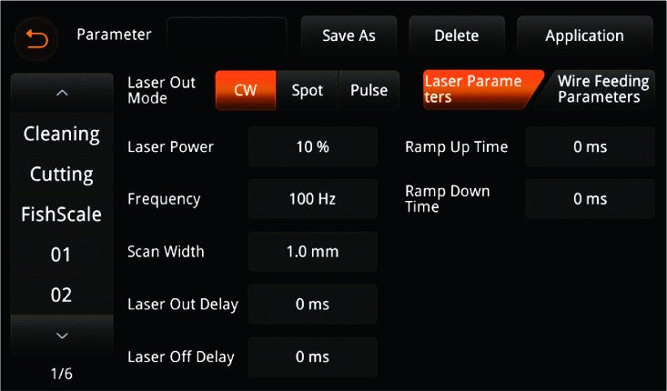 XMetal touchscreen Professional Mode interface from the manual