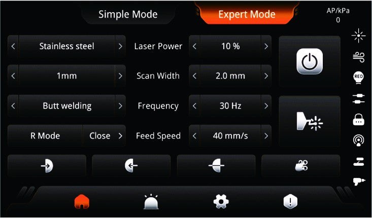 XMetal touchscreen Simple Mode interface from the manual