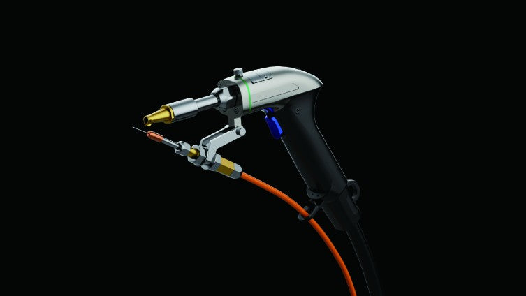 Wire feeding bracket connected to the welding torch